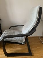 IKEA POÄNG Sessel, schwarzbraun/Knisa hellbeige München - Au-Haidhausen Vorschau