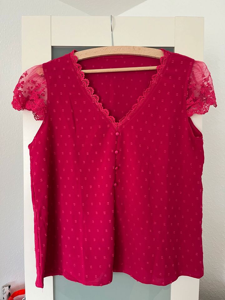 Bluse Pink mit spitze, Größe 40 in Lemgo