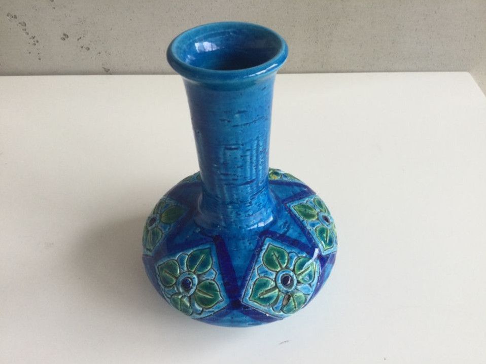 Bitossi Rimini Blue Vase Karaffe Flavia Montelupo Aldo Londi in Neu-Isenburg