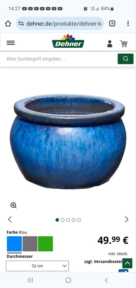 Dehner Keramik-Topf Bavaria, bauchig Art. Nr. 869966 in Kiel