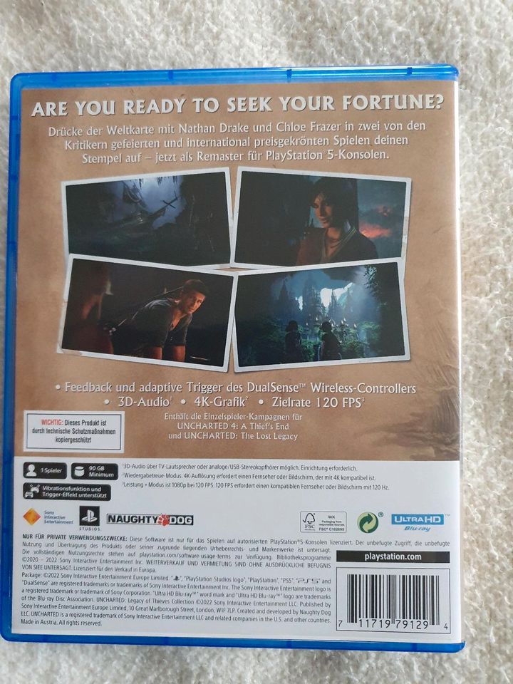 PS5 Spiel Uncharted Legacy of the Thieves Collection, wie neu in Weinbach