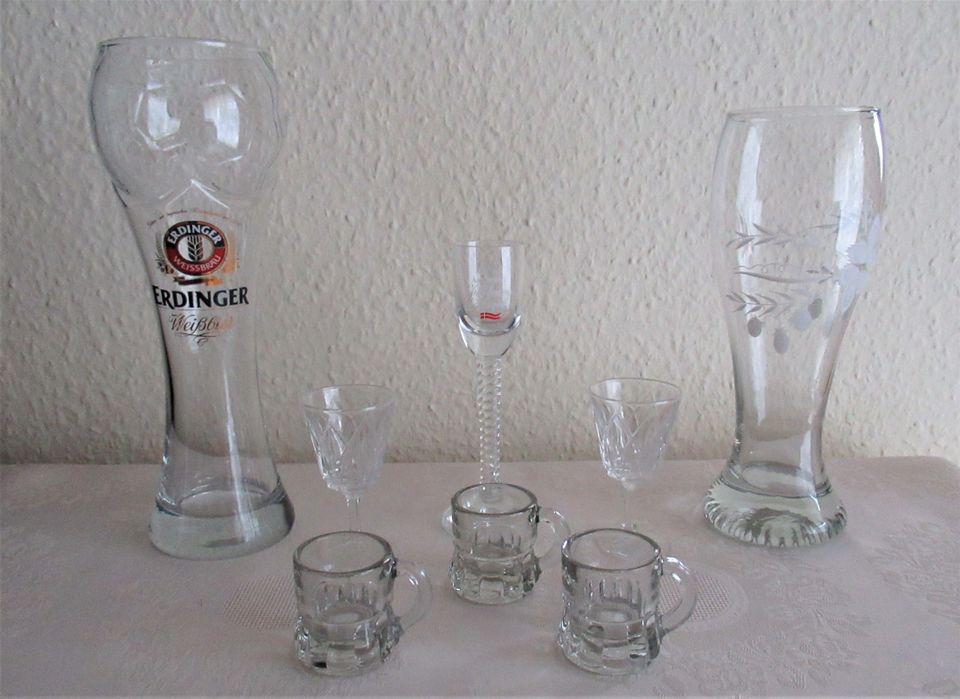 Weizenbier Gläser und andere Gläser siehe Beschreibung in Burg