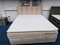 Bett Boxspringbett 180x200 cm beige mit Matratzen und integriertem Topper Stauraum Möbel Wurm Niedersachsen - Osnabrück Vorschau