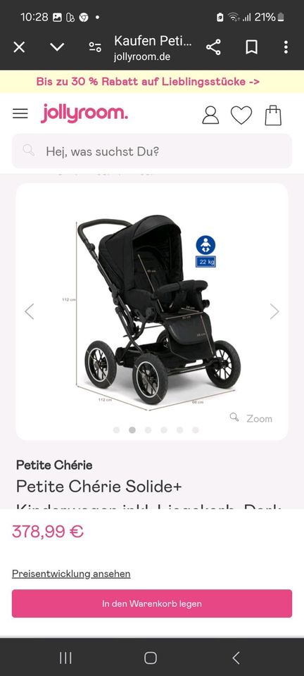 Petit Cherie Solide Kinderwagen / Buggy in Biebergemünd