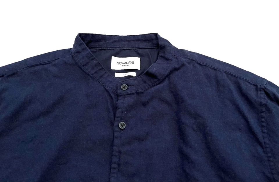 Nowadays Hemd XL Langarm Navy Melange Stehkragen TOP in Berlin