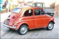 Leinwanddruck: Roter Fiat 500 - Oldtimer - 90 x 60 cm - NEUWARE Niedersachsen - Wilhelmshaven Vorschau