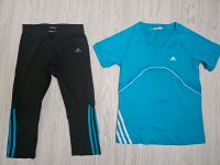 Adidas 34  XS 164 Shirt Hose Laufhose Funktionsshirt blau damen Thüringen - Oldisleben Vorschau