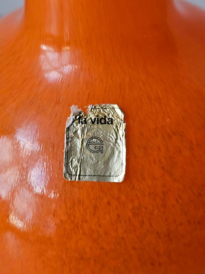 La Vida Vase orange 21cm..Glasvase..Deko.. in Rödental