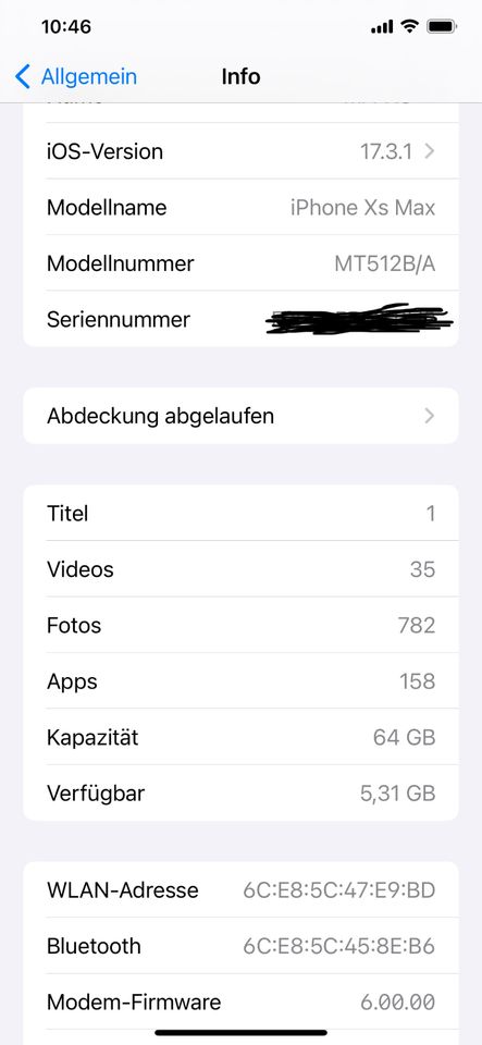 Iphone Xs Max 64GB in Waldkraiburg