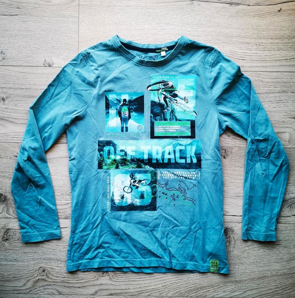 LA Shirt mint / rauchblau Skater Gr. 146/152 in Porta Westfalica