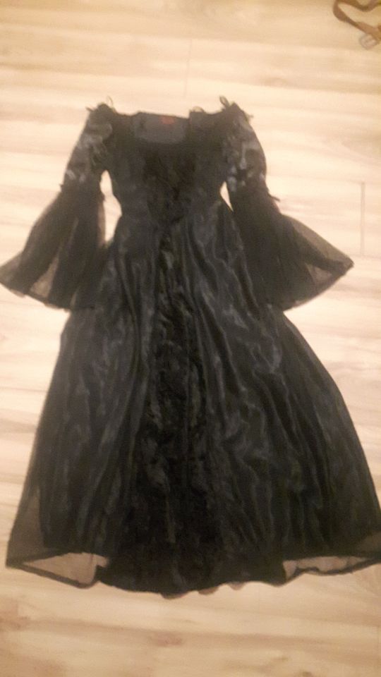 Gothic Kleid, schwarz, in sehr gutem Zustand in Wanzleben