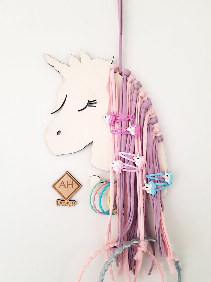 Haarschmuck Organizer Haarspangen Aufbewahrung Einhorn Accessoire in Lohr (Main)