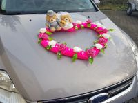 Brautpaar Teddys Hochzeitsdeko Autoschmuck Herz Rosa Rosen Neu Sachsen - Freital Vorschau