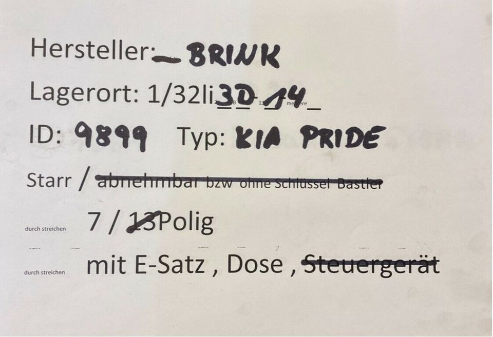 Anhängerkupplung Zugvorrichtung Kia Pride Kombi 99-01 7pol starr in Coswig (Anhalt)