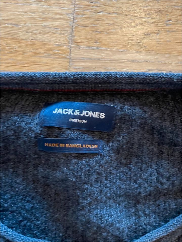 Jack Jones Pulli Strickpulli Muster grau XL in Stolberg (Rhld)