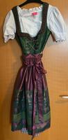 Wenger Dirndl Gr. 36, midi 70cm grün/beere + Bluse Krüger Gr. 36 Bayern - Niederwinkling Vorschau