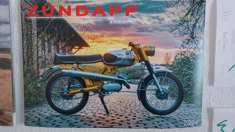 Noch wenige schöne Zündapp-Moped-Mokick-Kalender 2024 in Marburg