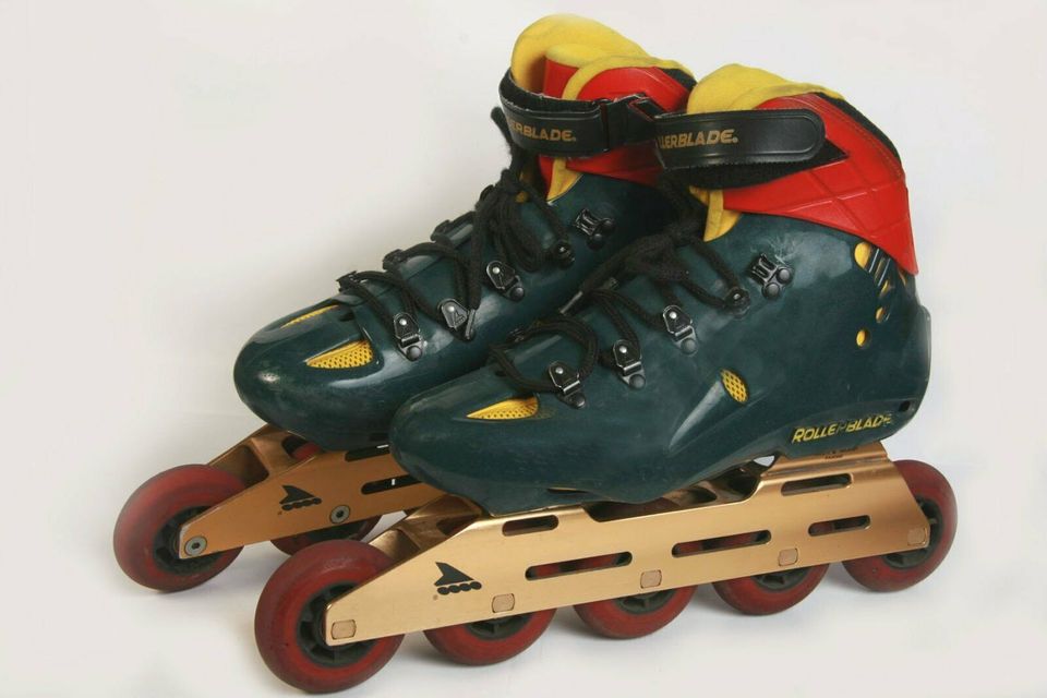 ROLLERBLADE Fusion 10K Speed Skates 5 Rollen 80mm Alu.26,5 1998 in Berching