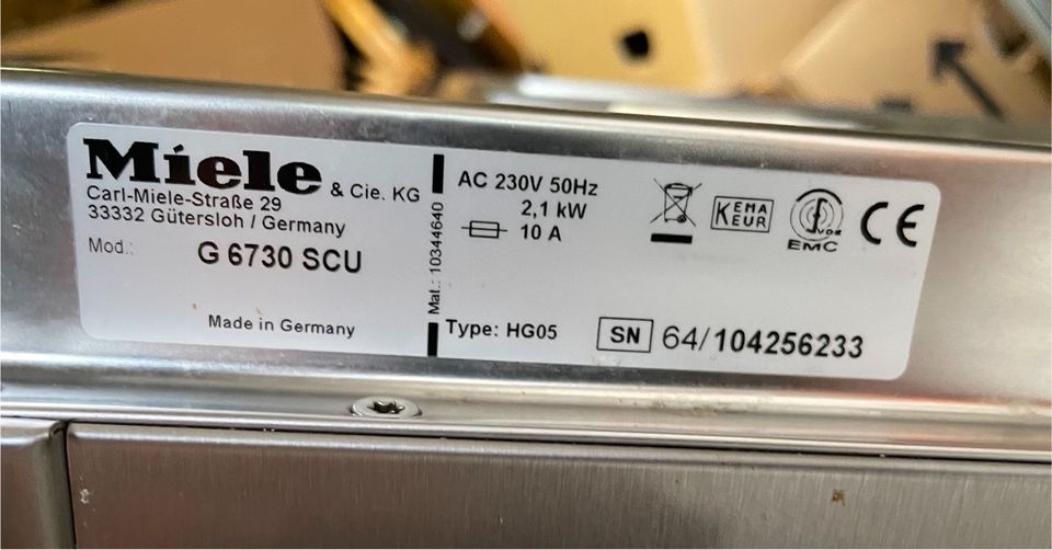 Miele G6730 SCU - Geschirrspüler defekt (F78) in Gräfenhainichen