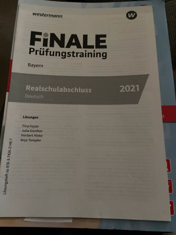 Finale Prüfungstraining Deutsch Realschule Bayern in Hohenthann