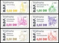 B.D.F.: MiNr. 1 I - 6 I, 01.11.1998, "Regionale Sehenswürdigkeite Brandenburg - Brandenburg an der Havel Vorschau