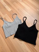 H&M Crop Top / Trägertop 2er Set Größe XS grau schwarz Bayern - Würzburg Vorschau