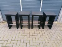 4 x Massivholz Hocker mit Polster Leder H 68x B 40x T 40 cm Nordrhein-Westfalen - Hamm Vorschau