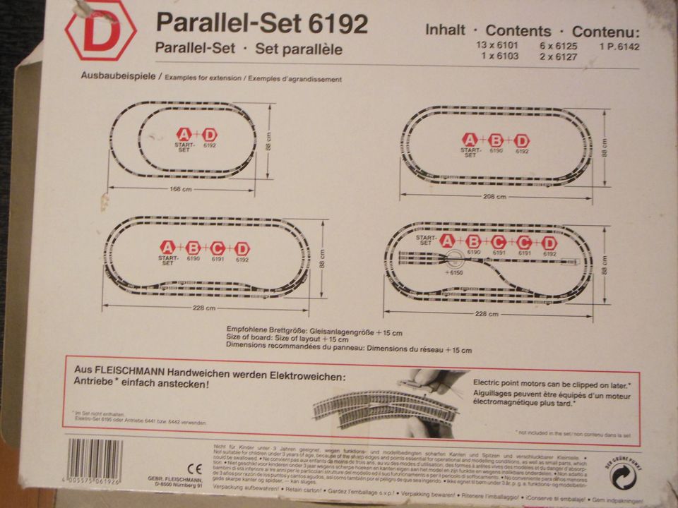 Fleischmann HO 6192 Parallel-Set D in OVP in Beckingen
