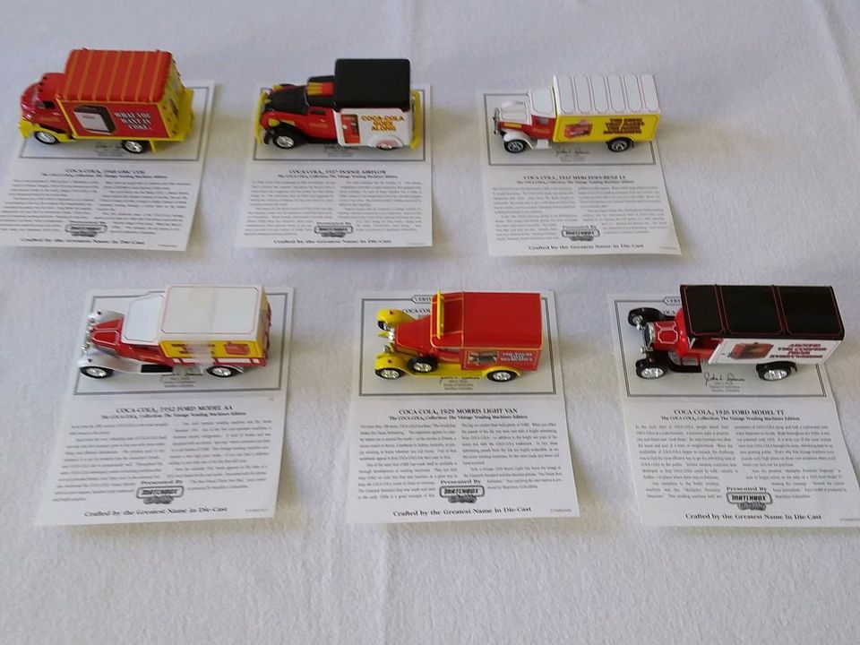 6 COCA-COLA Matchbox Autos Trucks Sammlung collectors in Herford