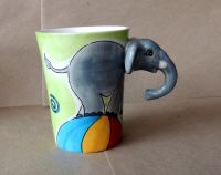 1 wunderschöne Tasse Motiv „Elefant“ 12cm hoch,bemalt NEU! Niedersachsen - Bramsche Vorschau