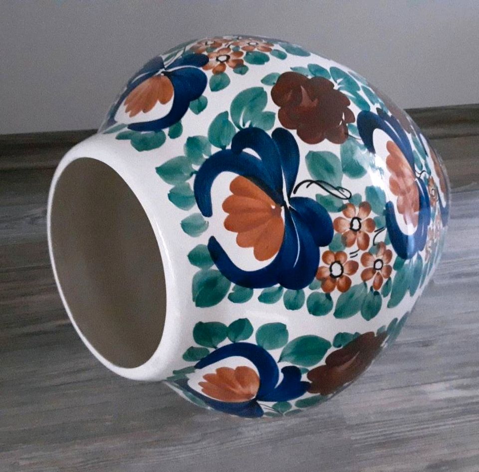 Fajans Vase Bodenvase aus Polen in Philippsburg