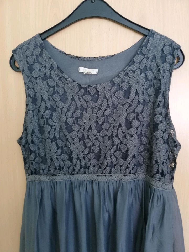 ##TOP # Guisy Damen Sommerseidenkleid , Gr. 44, grau ## in Bielefeld