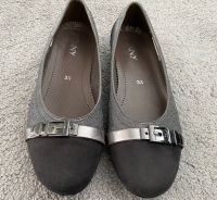 Ballerina in schwarz und grau mit Glitzer Gr. 3 1/2 Dortmund - Innenstadt-Nord Vorschau