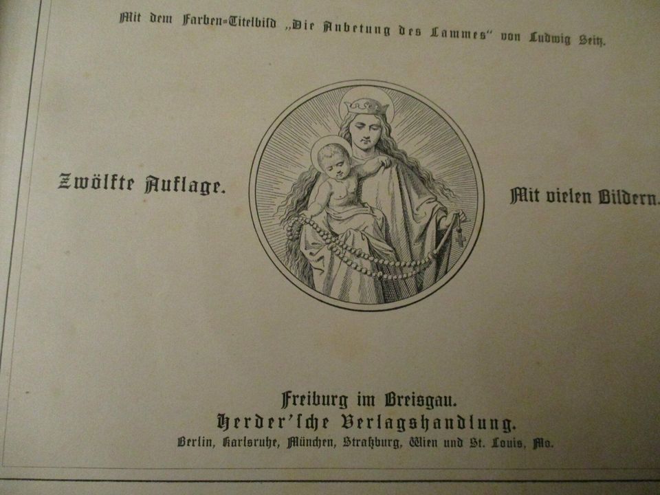 ANTIQUARISCHES  HEILIGENBUCH  von  1888 in Kreuzebra