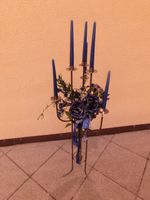 Kerzenständer Metall blaue Blumen und Kerzen Bayern - Immenreuth Vorschau