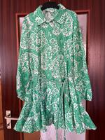 kurzes Hemdblusen-Kleid von  Zara, grün gemustert, Gr. XL Bayern - Augsburg Vorschau