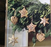 6 Stück Weihnachtsbaum Anhäger gold glitzernd Nordrhein-Westfalen - Unna Vorschau