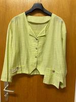 Leinenbluse Leinenjacke Gr. 50  Limette Hellgrün Niedersachsen - Weyhe Vorschau