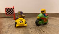 Playmobil 123 Motorrad mit Fahrer  &    Rennwagen, Figur, Fahne Nordrhein-Westfalen - Gladbeck Vorschau