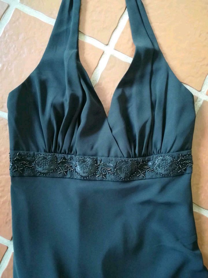 ZERO Abendkleid Neckholder schwarz Perlen Steine Größe 36 - NEU in Hamburg