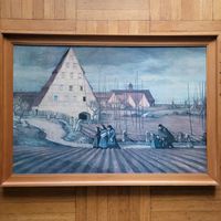 Bild / Gemälde „Der Kirchgang“ (im Spalter Land)  Rudolf Schiestl Bayern - Fürth Vorschau