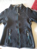 Hess Natur Schurwolle Fleece Jacke Größe 34 XS / S grau / blau Hessen - Bad Vilbel Vorschau