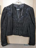 elegante schwarze Lederjacke Lederblazer kurz mit Applikation Top Nordrhein-Westfalen - Werl Vorschau