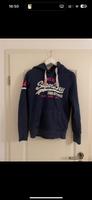 Superdry dunkelblau pinkes/rosaner Hoodie Unisex Saarland - Perl Vorschau