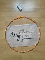 Deko Ring / Schild Hochzeit „Der schönste Weg..“ mit Beleuchtung Baden-Württemberg - Berg Vorschau