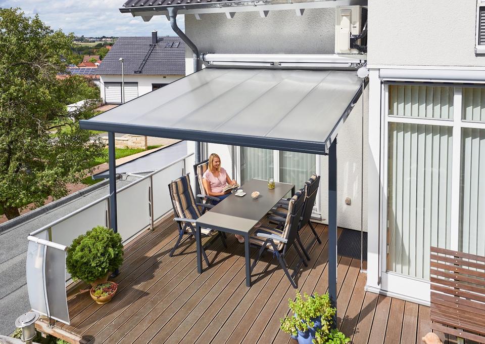 Terrassenüberdachung Gutta Bausatz Typ A Anthrazit 3x3 - Neuware in Moers