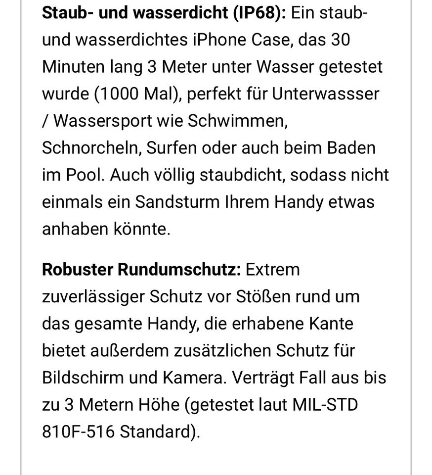 iPhone CR Case IP68, Waterproof, Handyhülle in Thalmässing