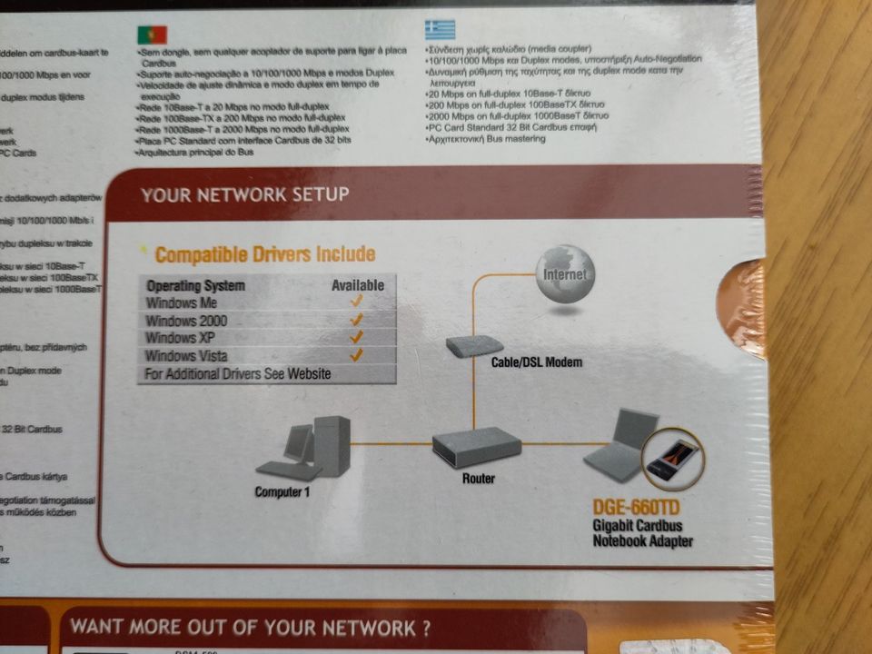 D-Link DGE-660TD Gigabit Cardbus Notebook Adapter in Salzweg