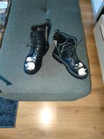 Schwarze Schuhe mit Muster Sachsen - Burgstädt Vorschau