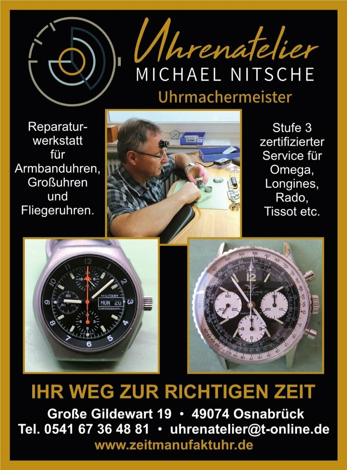 Uhrenreparatur beim Uhrmacher in Osnabrück